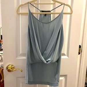 BCBG maxazria blue blouse
